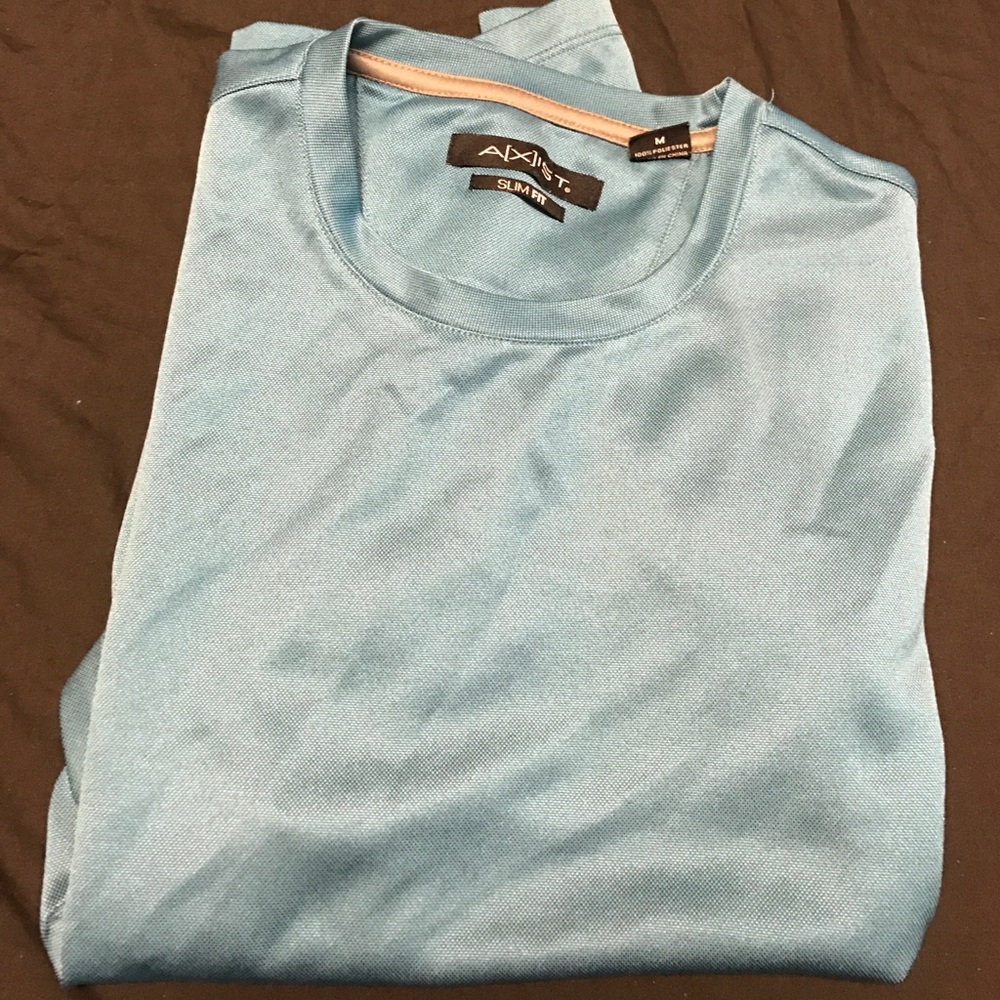 Blue Axist Slim Fit Men's Medium Athletic Shirt