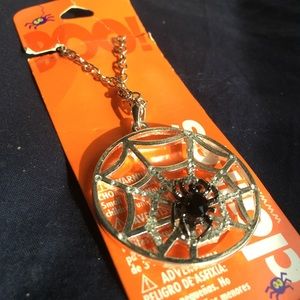 Bejeweled Spider Necklace