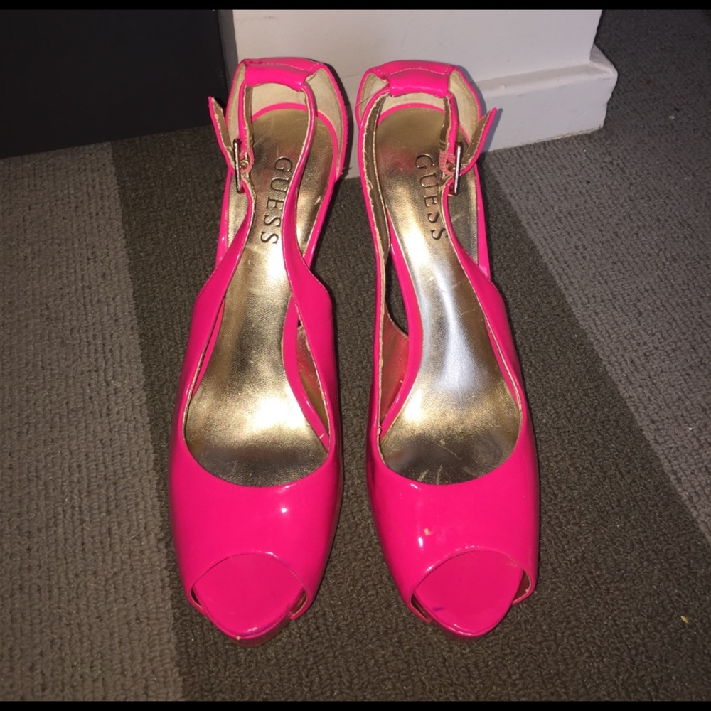 Guess heels hot pink