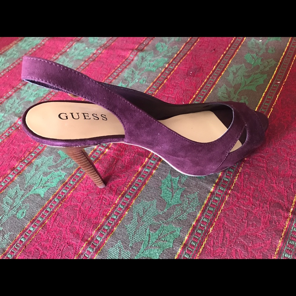 New burgundy Guess heels.