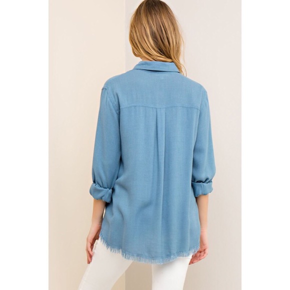 Not Your Every Day Chambray Top - Picture 4 of 4