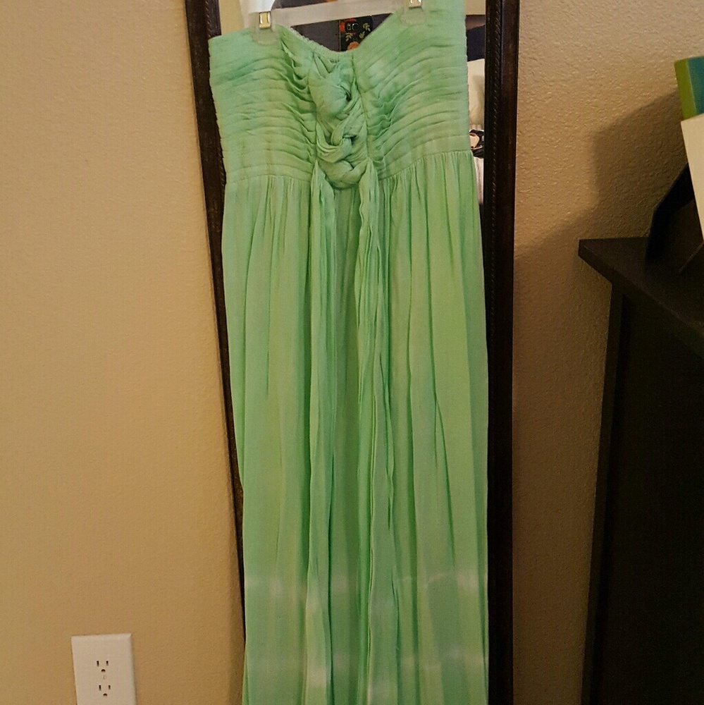Strapless maxi or swim coverup