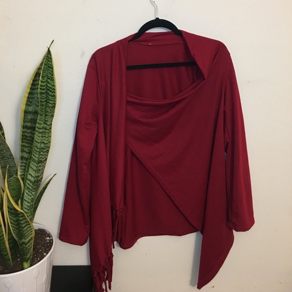Red long sleeve wrap