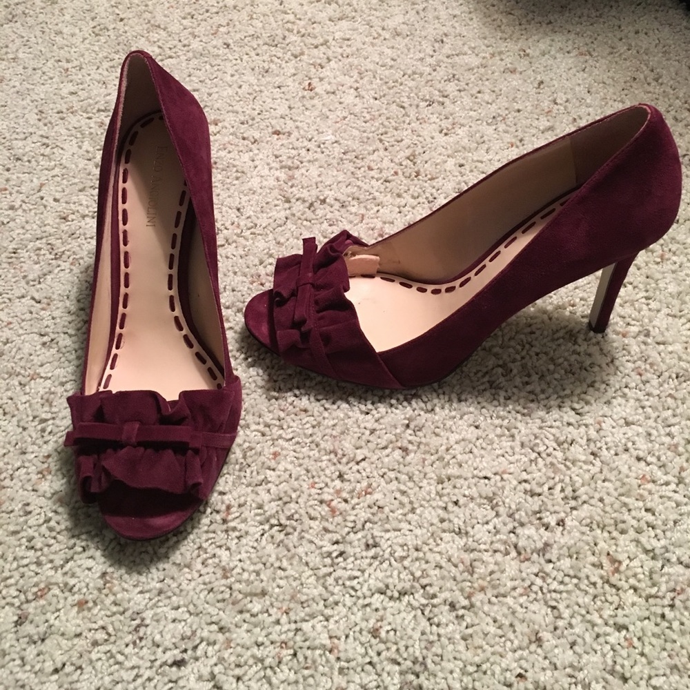 Enzo Angiolini dark red pumps.  Size 10.