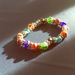 Glass beads bracelet