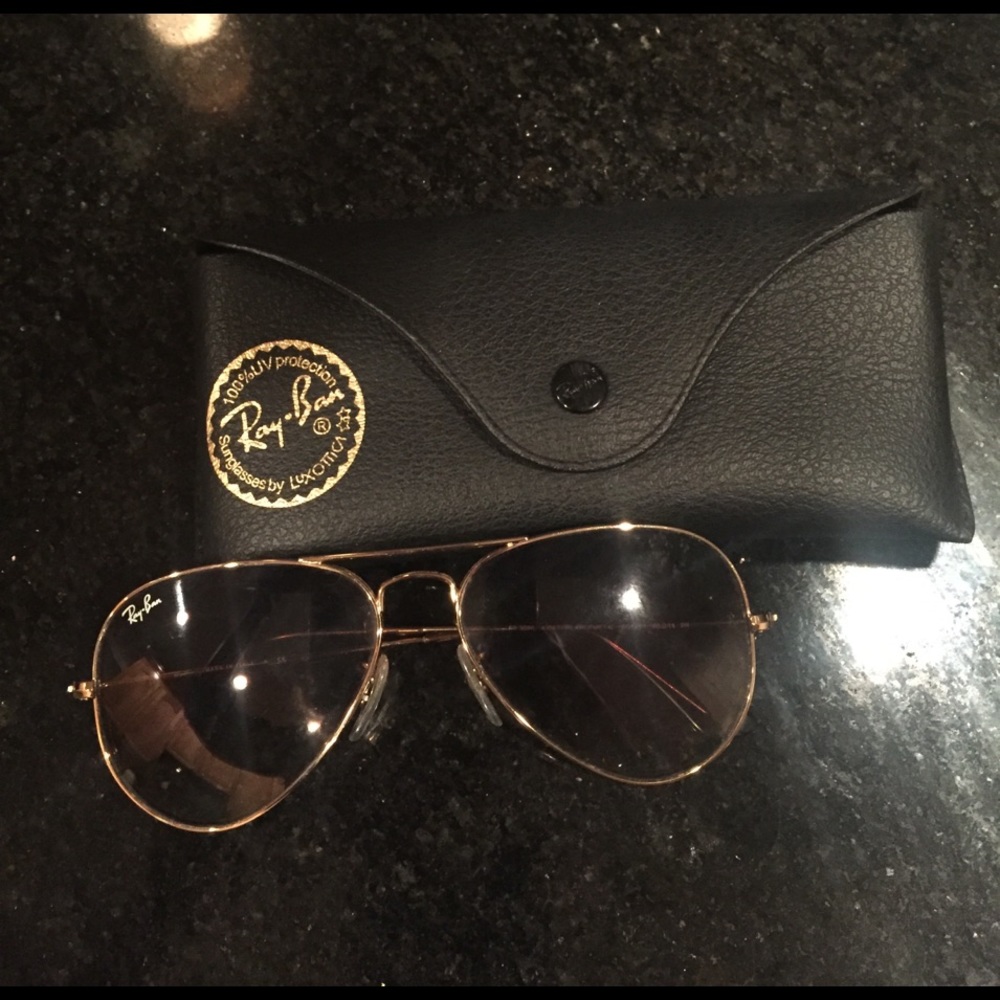 Petite framed Aviator Brown Ray Bans