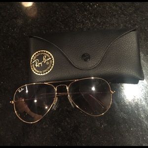 Petite framed Aviator Brown Ray Bans