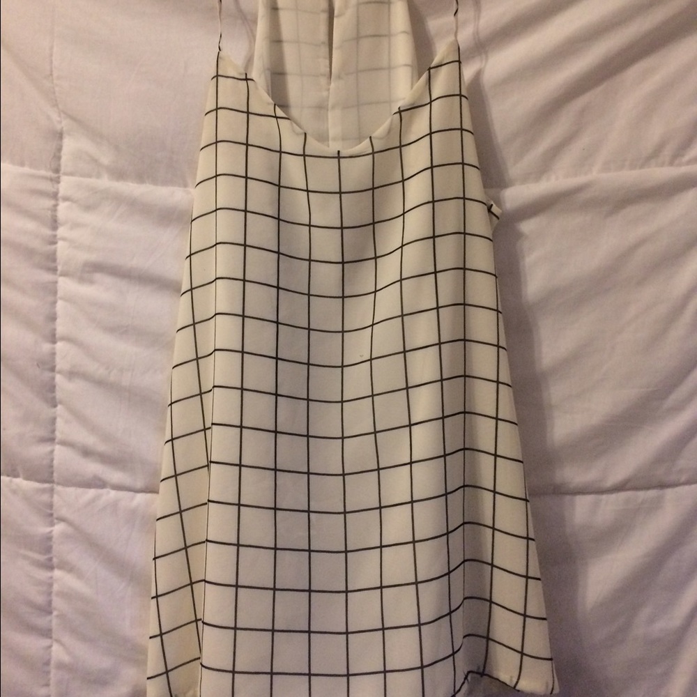 Long Grid Tank Top