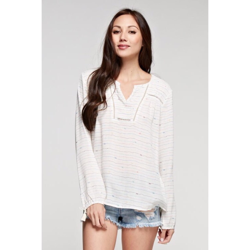 >>LAST<< Island in the Sun White Printed Top - Picture 2 of 4