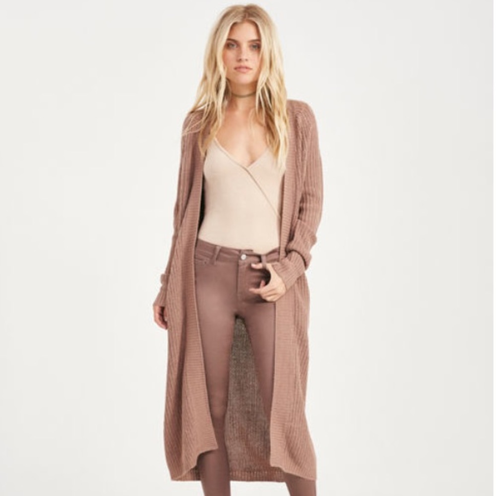 NWT Strappy Faux Suede Surplice Bodysuit
