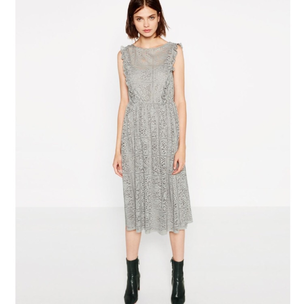 NWT Zara Lace Midi Dress