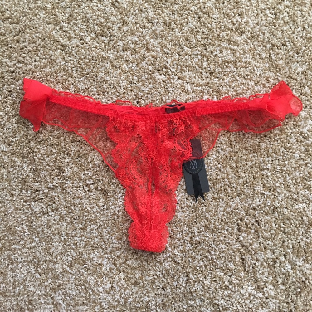 NWT VS Designer Collection red thong