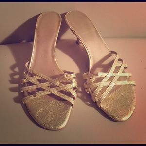 Gold Stuart Weitzman Heels Size 7.5