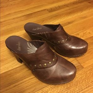 Dansko Clogs Brown Leather