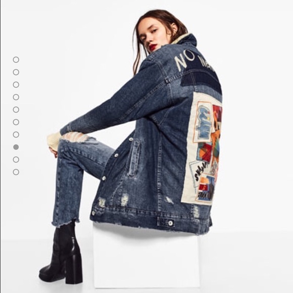zara jeans coat