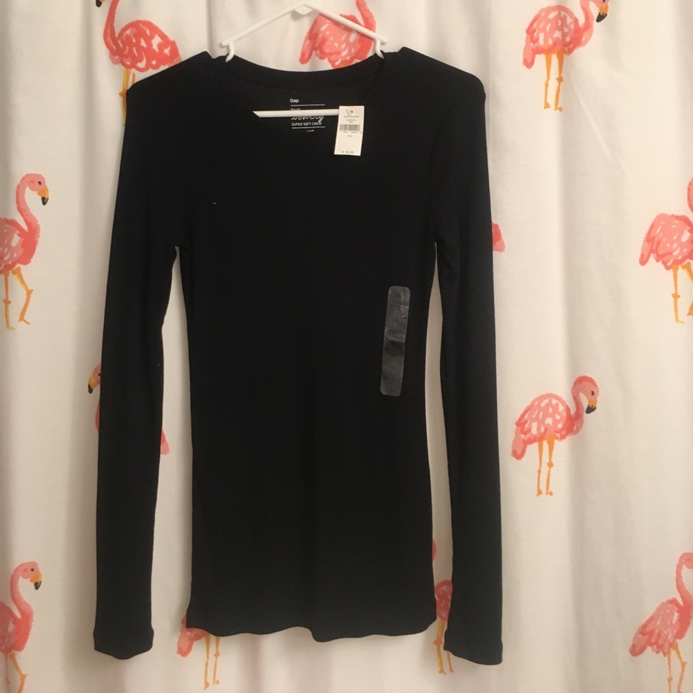 GAP Black Supersoft Long Sleeved Tee