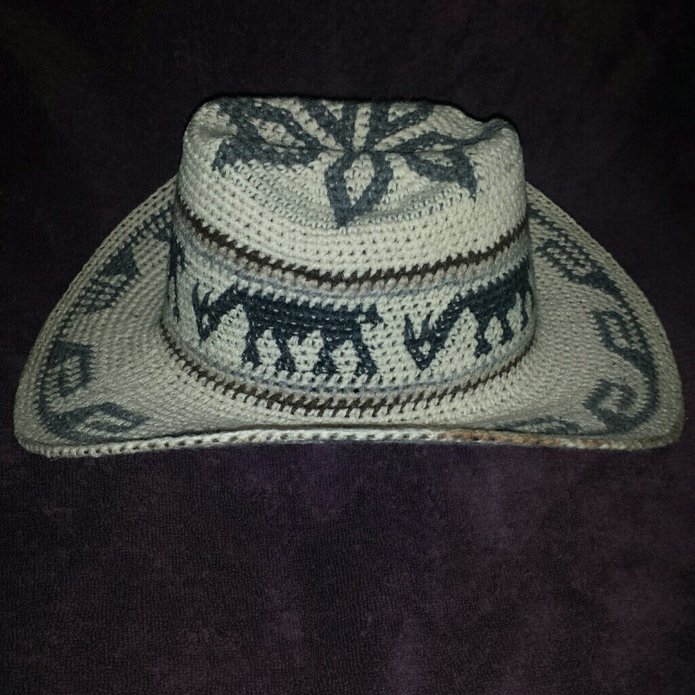 Vintage Peruvian Handmade Alpaca cowboy hat