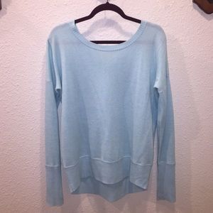 Lululemon reversible sky blue fine knit sweater