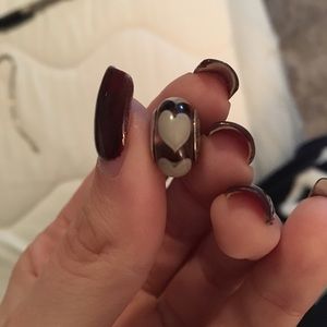 Purple Heart glass pandora bead authentic