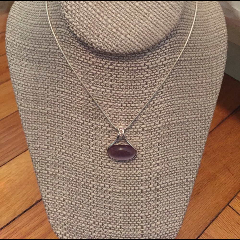 Purple moonstone necklace