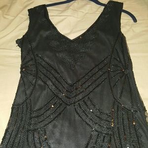 Black beaded dress