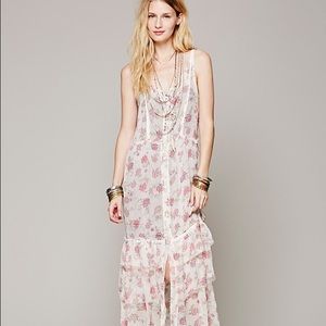 Free People Lucy Button Front Maxi Slip