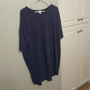 Lularoe Irma Navy Blue. NWOT