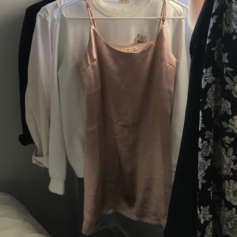 UO PINK SLIP DRESS