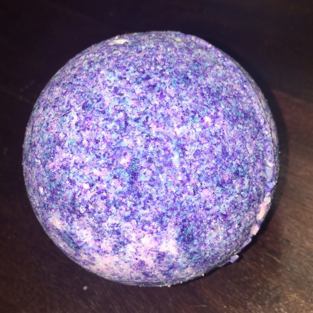 Purple bath bomb
