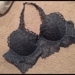 Gray lace bralette