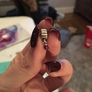 Purple hanging jem pandora charm