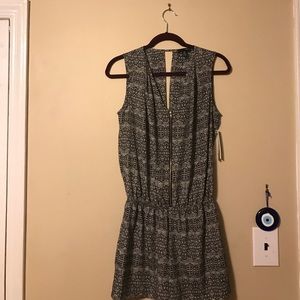 Open back printed romper