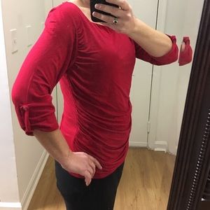 XL flattering red blouse