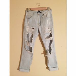 Ripped Forever 21 Boyfriend Jeans