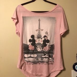 Mickey and Minnie off the shoulder t shirt