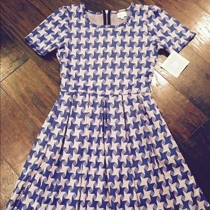 LulaRoe Royal Blue and Light Blue Amelia NWT Sz M