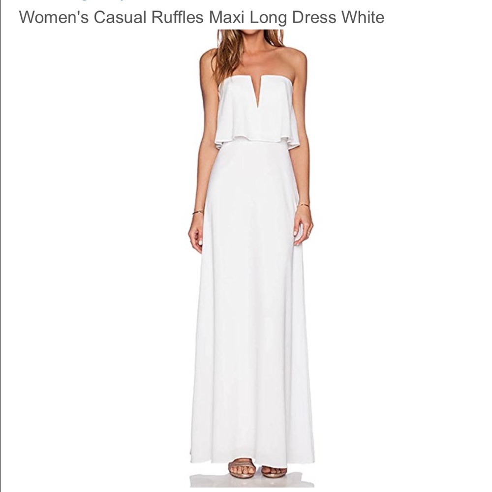 Strapless Summer/Beach Casual Wedding Dress