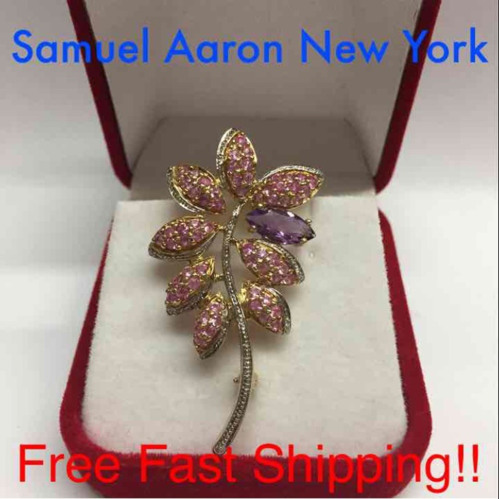 Gorgeous Estate Samuel Aaron 10K THL Pin Brooch