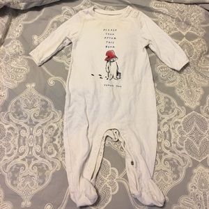 Paddington Bear x Baby Gab footed pajamas