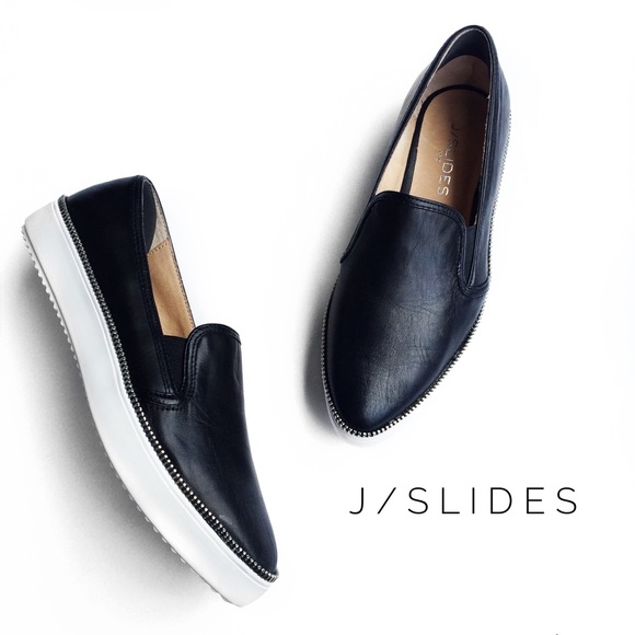 J/Slides NYC Shoes - • j/slides nyc black slip on sneakers •