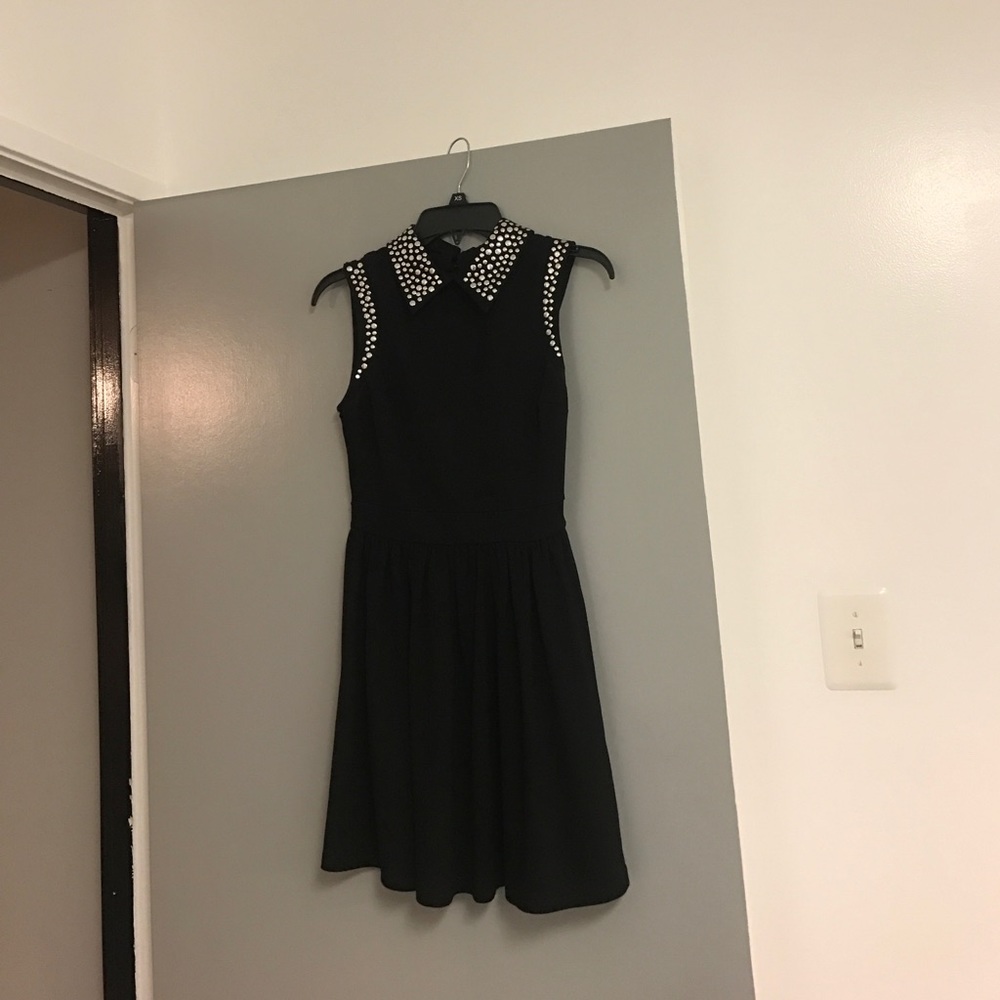 Silver Studded Material Girl Dress. Size Small 🌹