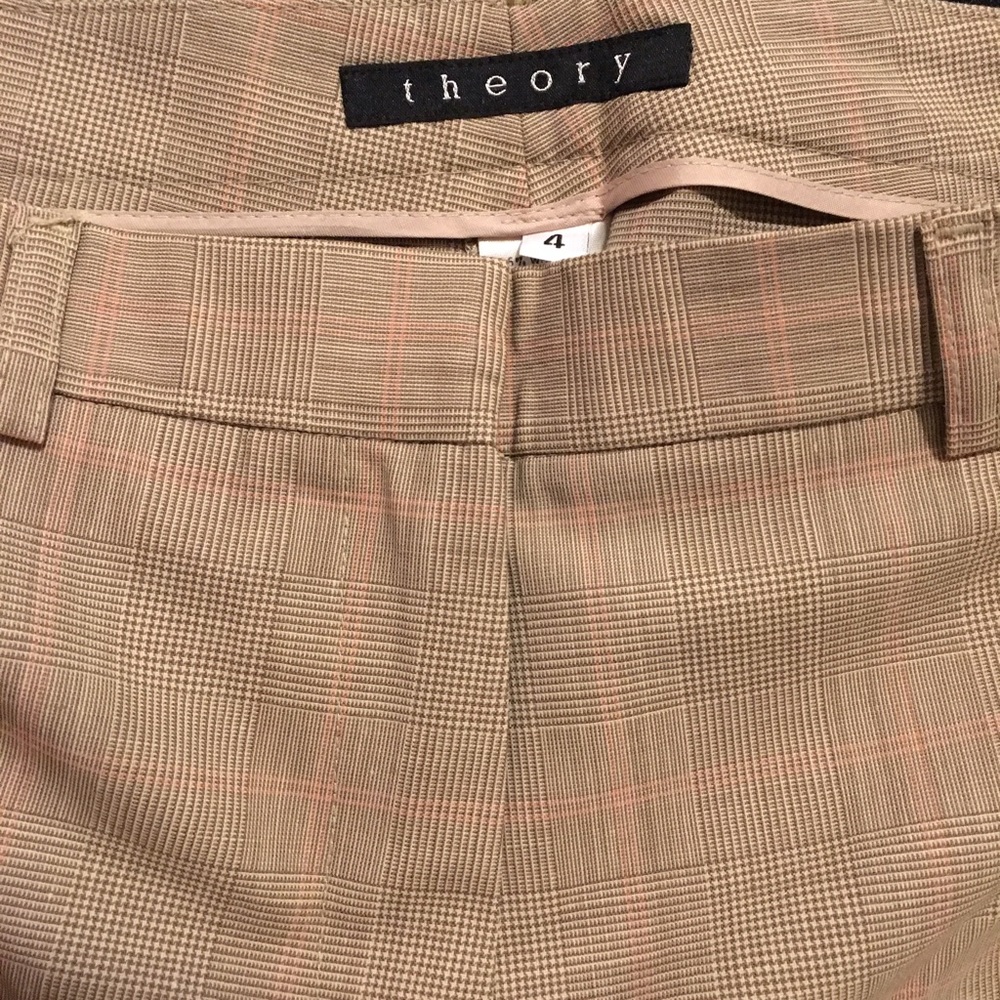 ⭐️SOLD⭐️THEORY SAND WOOL  SLIM CROP PANT SIZE 4 - Picture 3 of 5