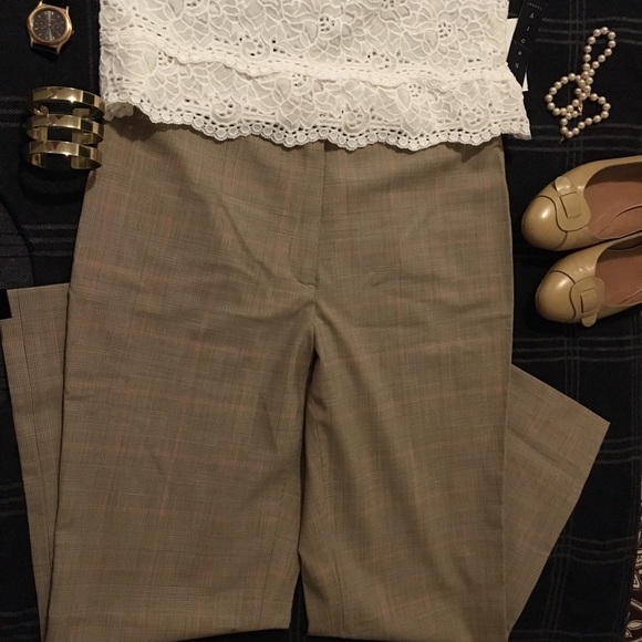 ⭐️SOLD⭐️THEORY SAND WOOL  SLIM CROP PANT SIZE 4 - Picture 2 of 5