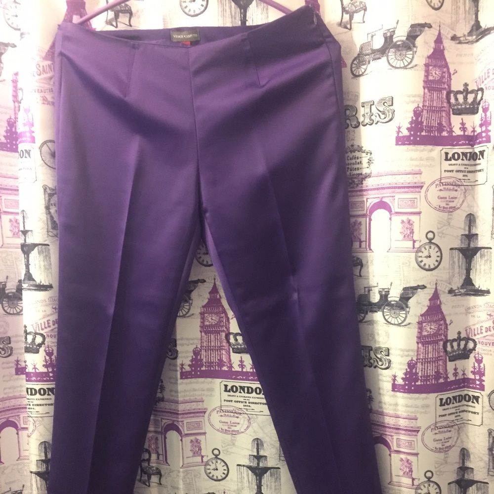 Purple silk pants