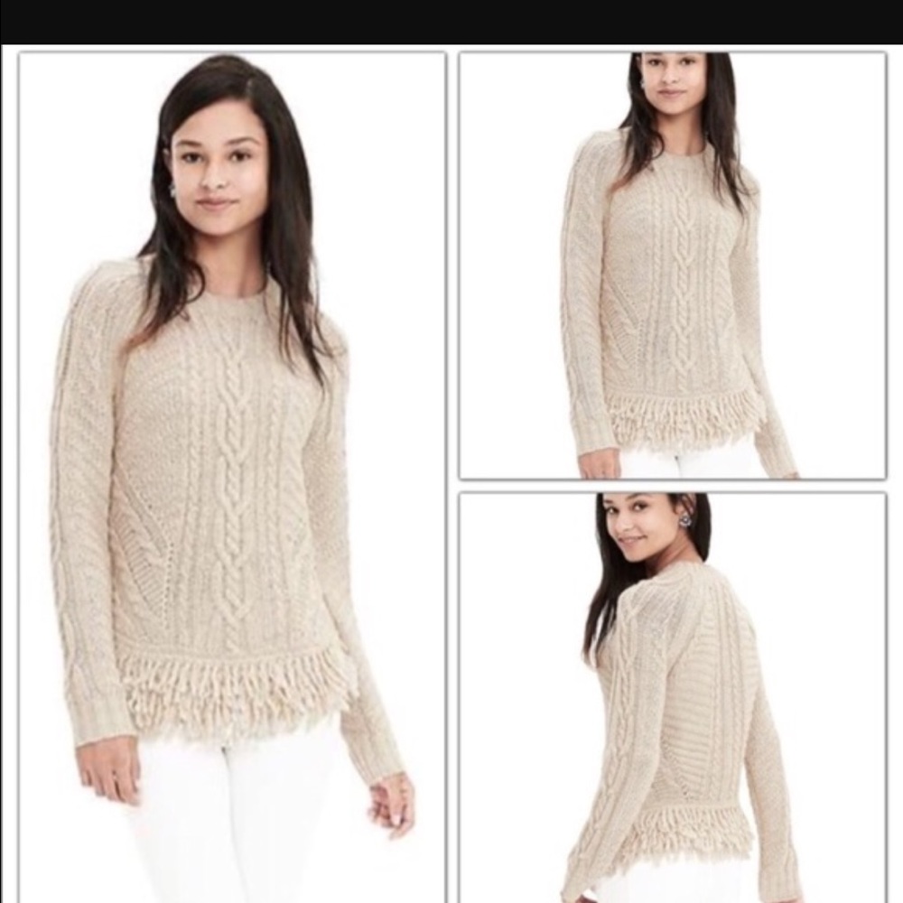 Banana Republic fringe sweater