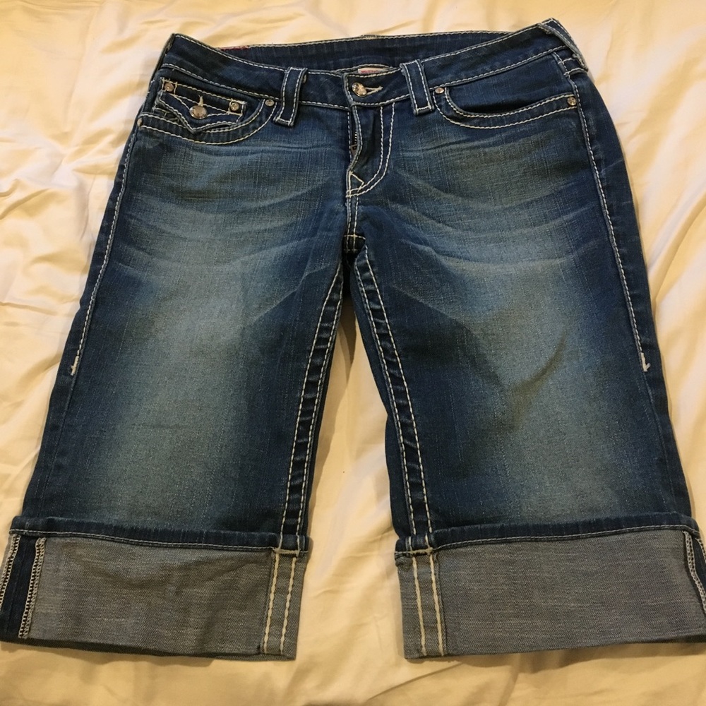 True Religion Bermuda Jean Shorts