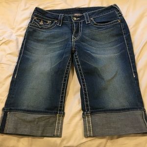 True Religion Bermuda Jean Shorts