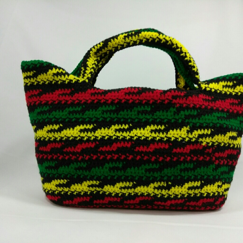 AFRICAN colored women crochet handbag handmade