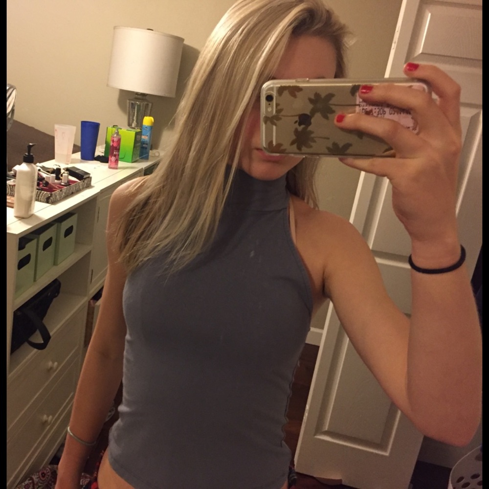 Lavender high neck top from pacsun