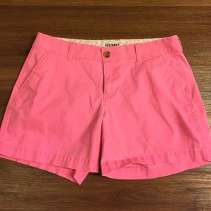 Hot pink shorts!